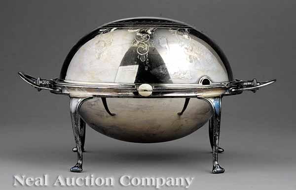 Appraisal: A Mappin Webb Silverplate Revolving Tureen two-handled domed oval form