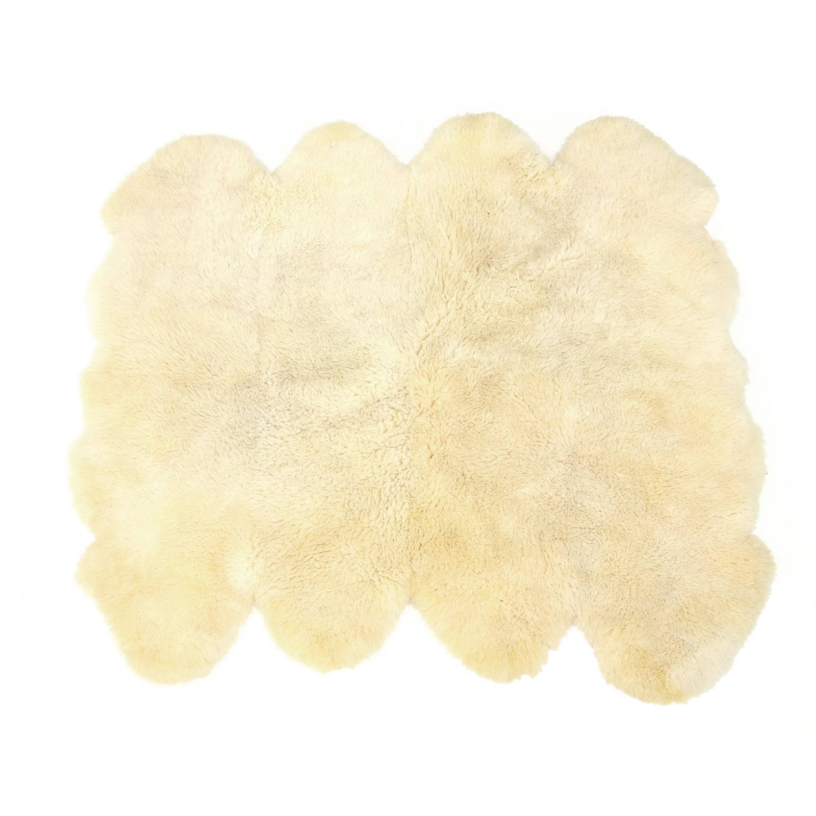 Appraisal: Bowron Gold Star Sheep Skin Rug extra large size ivory