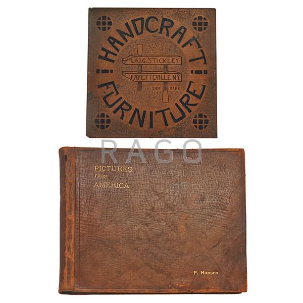 Appraisal: P HANSEN L J G STICKLEY Photo album and sign