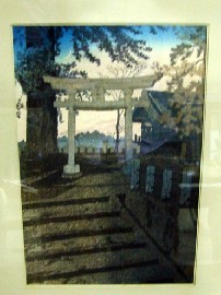 Appraisal: A Japanese framed wood block print