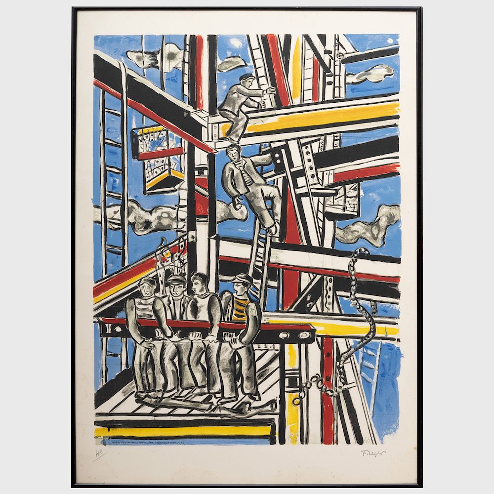 Appraisal: After Fernand Leger - Constructors Lithograph in colors on wove