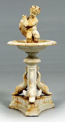 Appraisal: Cast iron putti and dolphin figural fountain th century x