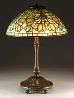 Appraisal: TIFFANY STUDIOS CROCUS LAMP Wonderful Tiffany table lamp has crocus