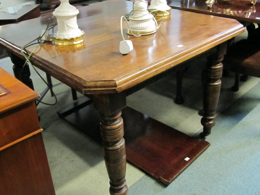 Appraisal: Victorian wind out dining table with one leaf no winder