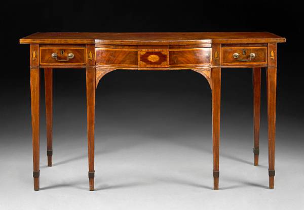 Appraisal: A George III inlaid mahogany serving table fourth quarter th