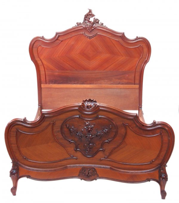 Appraisal: Carved bed Full size bed with headboard footboard and side