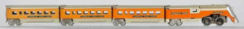 Appraisal: American Flyer O-Gauge Streamline Passenger Set Description American Pre-war Includes