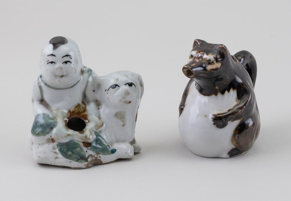 Appraisal: TWO JAPANESE PORCELAIN SCHOLAR'S ITEMS LATE MEIJI PERIODTWO JAPANESE PORCELAIN