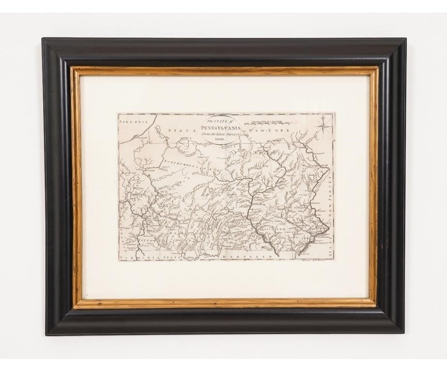 Appraisal: Framed and matted print of The State of Pennsylvania from