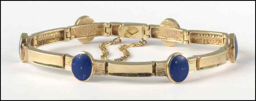 Appraisal: KARAT YELLOW GOLD AND LAPIS BRACELET grams Condition No Specific