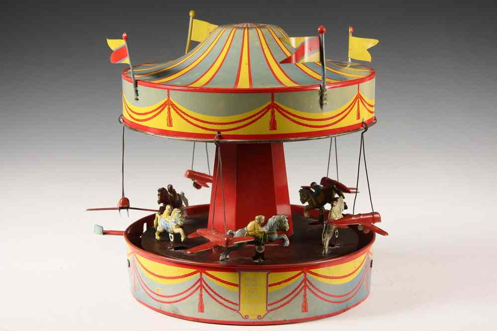 Appraisal: TIN LITHO TOY CAROUSEL - Circa Wolverine Tin Litho Carousel