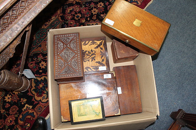 Appraisal: A COLLECTION OF SEVEN TH CENTURY BOXES to include a