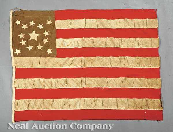 Appraisal: An American -Star Secession Era Flag c hand-made wool broadcloth