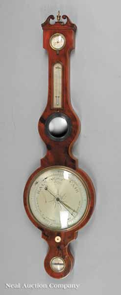 Appraisal: An English Carved Mahogany Barometer early th c swan neck