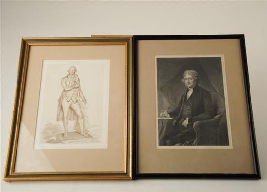 Appraisal: Two Early Prints of Thomas Jefferson Image from L'Artiste of