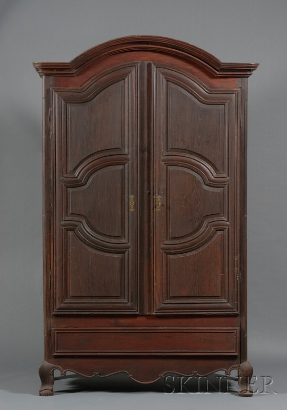 Appraisal: Continental Rococo Oak Armoire third quarter th century likely Dutch