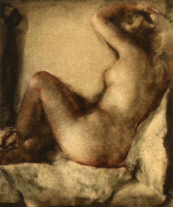 Appraisal: Grigory Gluckmann - Los Angeles CA Seated Nude