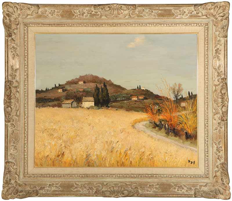 Appraisal: 'Chemin des Saules en Provence'' Hill of Eygalieres between Cavaillon