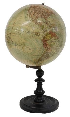 Appraisal: German desktop terrestrial globe Peter J Oestergaard Berlin early th