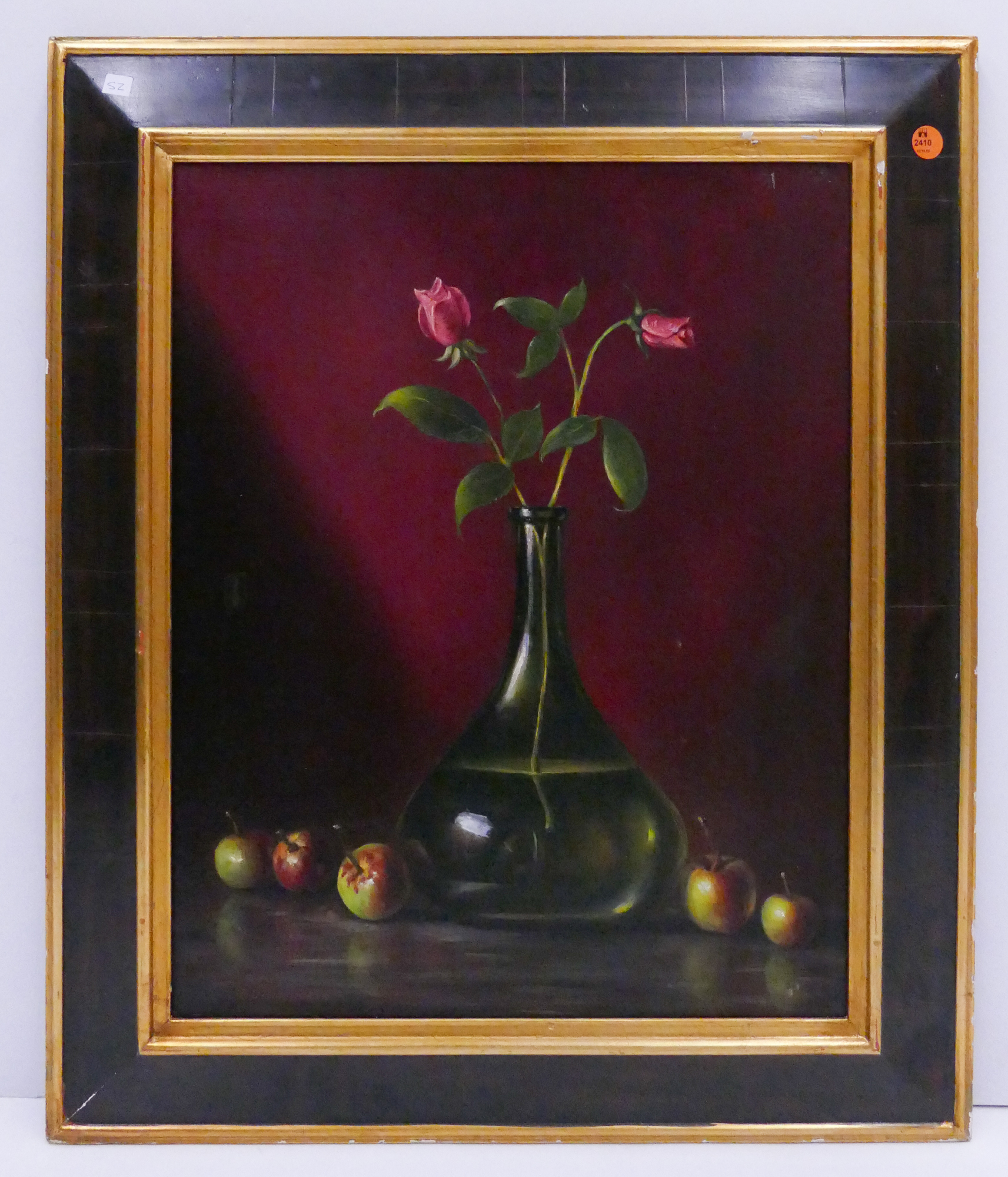 Appraisal: David Borenstein b New Mexico Still Life with Rose Painting