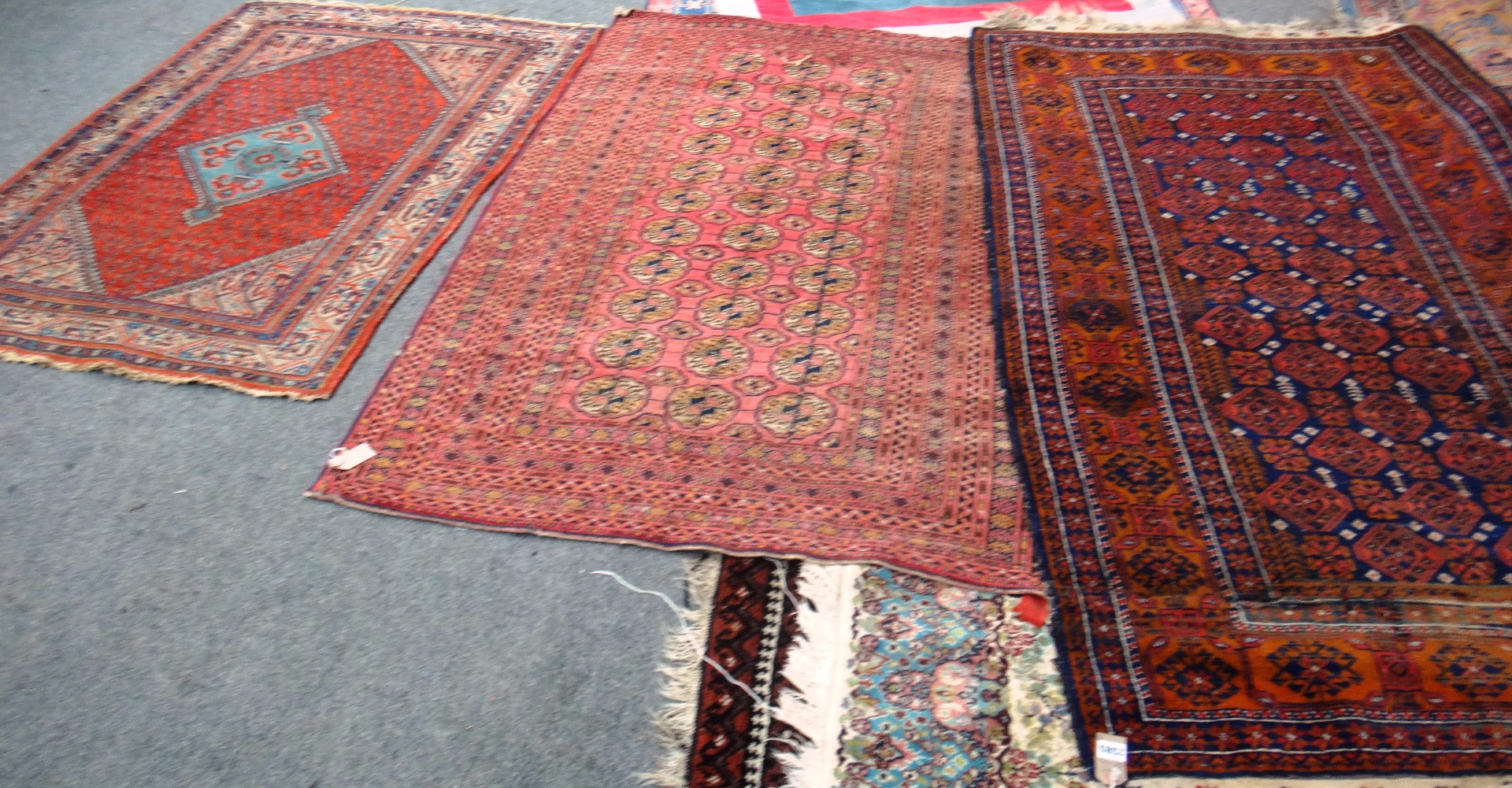 Appraisal: A Beluchistan rug the indigo field with diagonal rows of