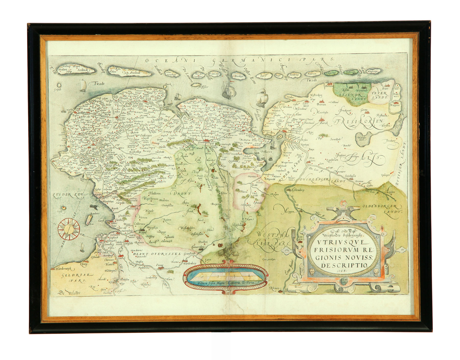 Appraisal: EARLY MAP OF FRIESLAND ''Utriusque Frisiorum Regionis Noviss Descriptio ''