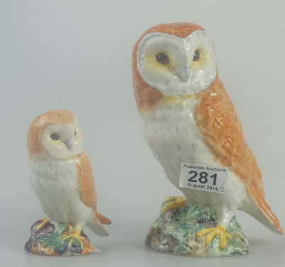 Appraisal: Beswick large barn owl and small owl