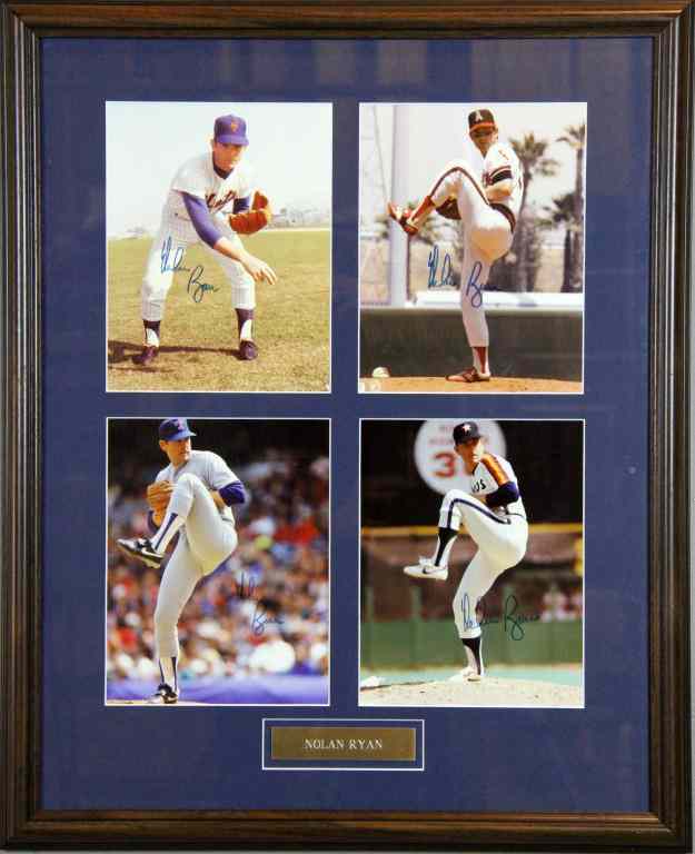 Appraisal: Autographed Photos of Nolan RyanConsisting of four color autographed photographs