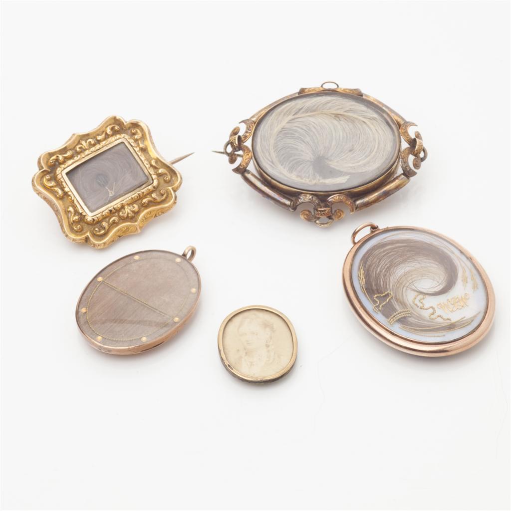 Appraisal: A collection of mourning jewellery to include a late th