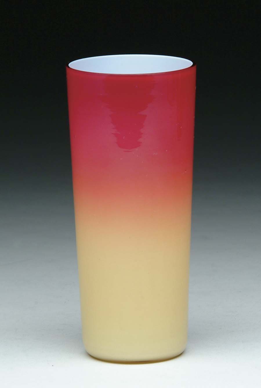 Appraisal: WHEELING PEACH BLOW TUMBLER Outstanding Wheeling Peach Blow tumbler is