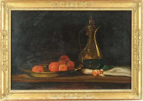 Appraisal: ATTRIBUTED TO WILLIAM MERRITT CHASE American - STILL LIFE WITH