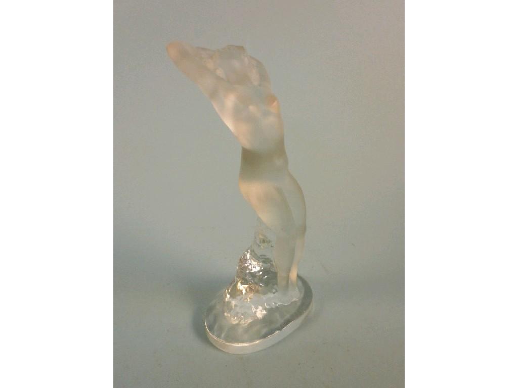 Appraisal: A Lalique frosted glass figure of a naked lady in