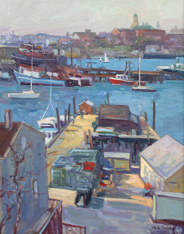 Appraisal: GRAVES Michael American - ''Gloucester Harbor'' Oil Canvas '' x