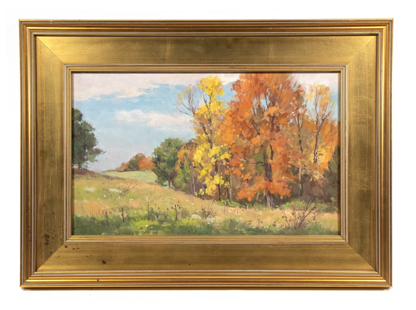 Appraisal: BERNARD COREY MA - Fall Glow oil on hardboard unsigned