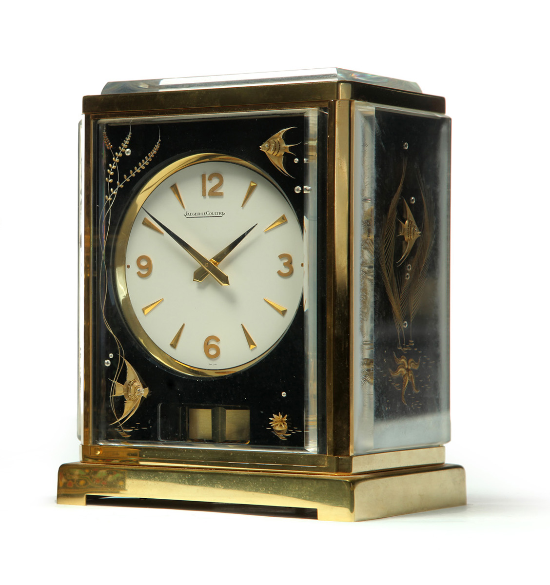 Appraisal: JAEGER-LE COULTRE ATMOS CLOCK Second half- th century Marina pattern