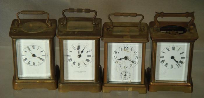 Appraisal: brass carriage clocks for restoration needs top glass one needs