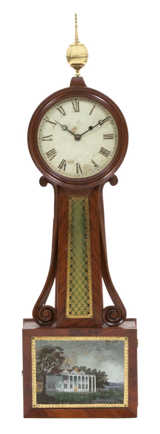 Appraisal: Sale Lot An American Federal Mahogany Banjo Clock th century