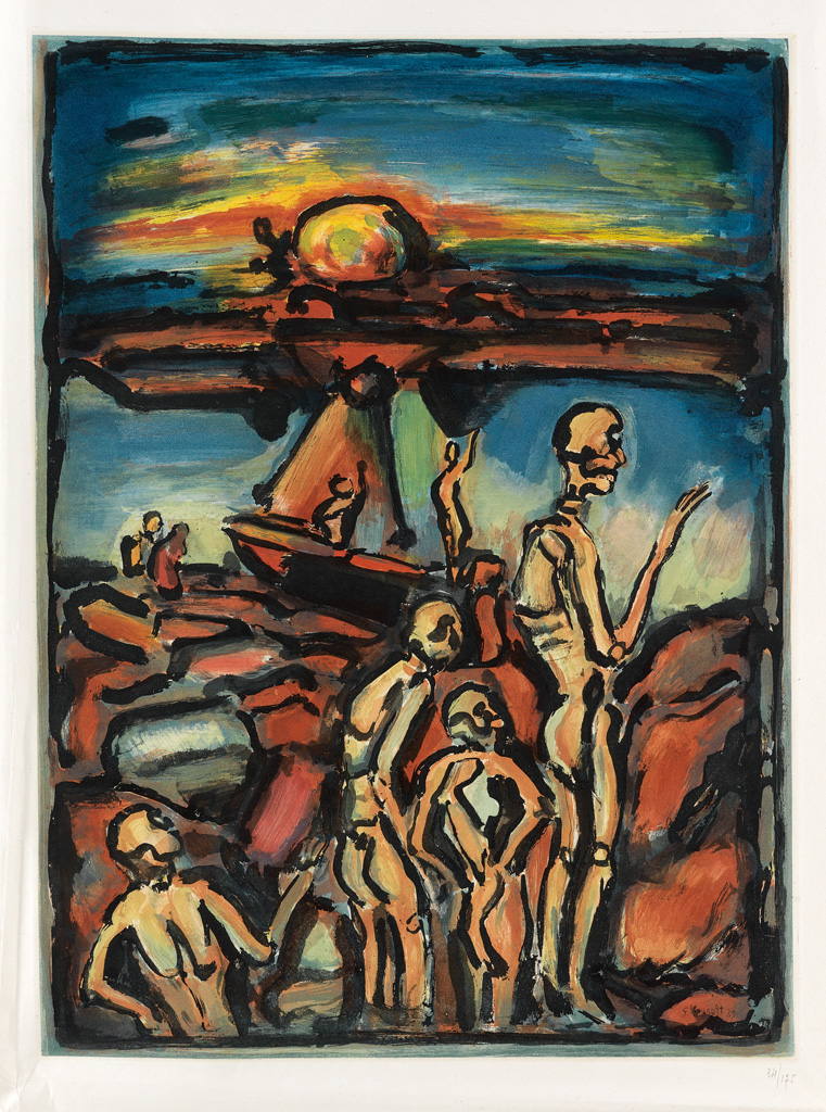 Appraisal: GEORGES ROUAULT La Baie de Tr pass s Color aquatint