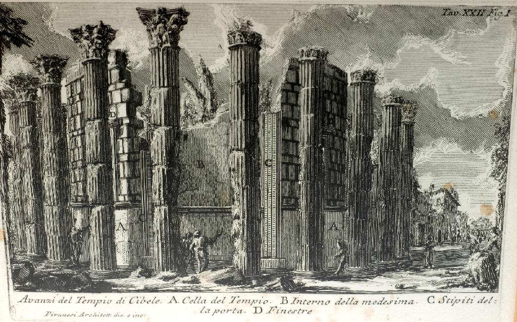 Appraisal: GIOVANNI BATTISTA PIRANESI PAIR OF ETCHINGS OF ROMAN RUINS framed