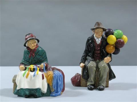 Appraisal: TWO ROYAL DOULTON FIGURINES The first titled The Balloon Man