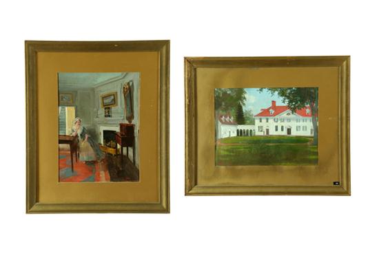 Appraisal: TWO PAINTINGS OF MOUNT VERNON BY JOHN WARD DUNSMORE MICHIGAN