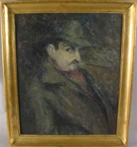 Appraisal: PORTRAIT OF A MAN Oil on canvas x in Framed