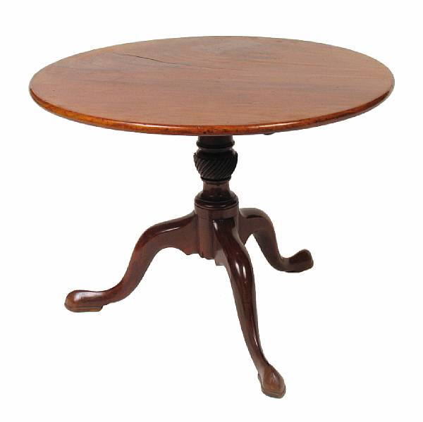 Appraisal: A Queen Anne style tilt top table incorporating antique elements