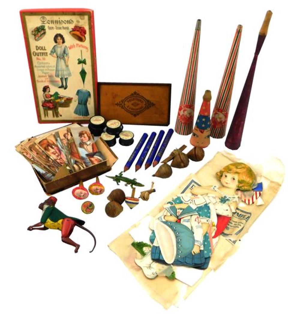 Appraisal: Assorted toys early th C including two EZ blow horns