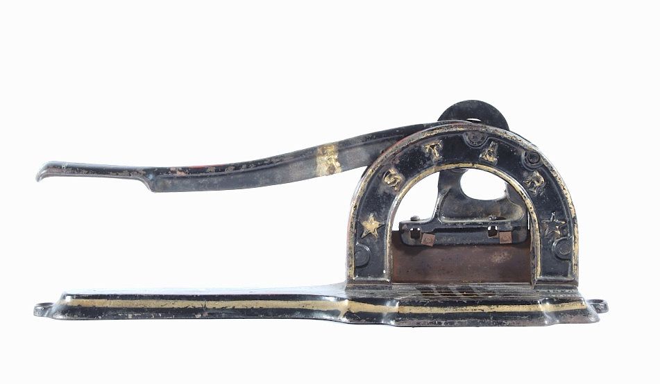 Appraisal: Antique Star Cast Iron Tobacco Cigar Cutter You are bidding