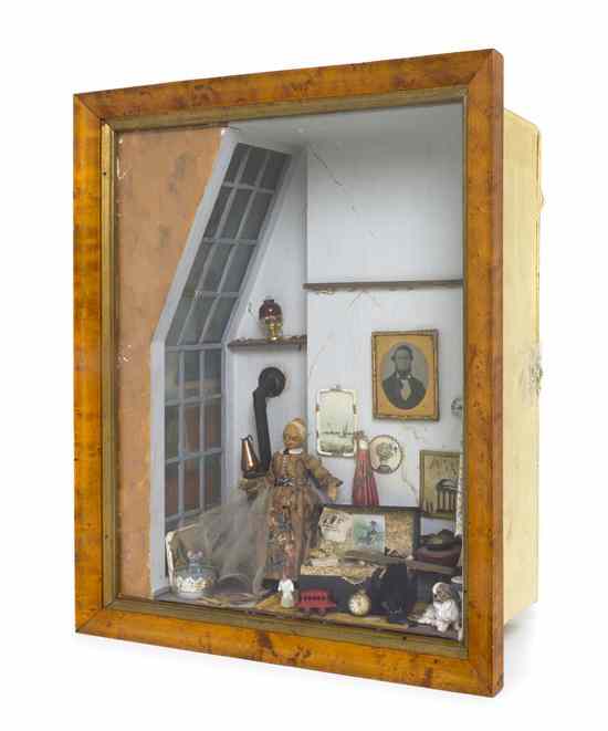 Appraisal: A Shadow Box Diorama attributed to Narcissa Thorne depicting a