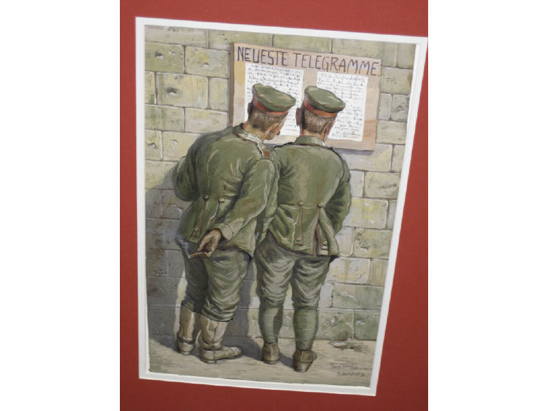 Appraisal: GERMAN SCHOOL EARLY TH CENTURY Two German soldiers reading a