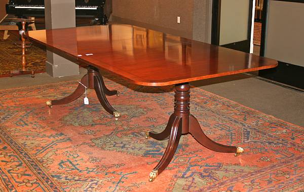 Appraisal: A Regency style mahogany extension dining table Baker last quarter