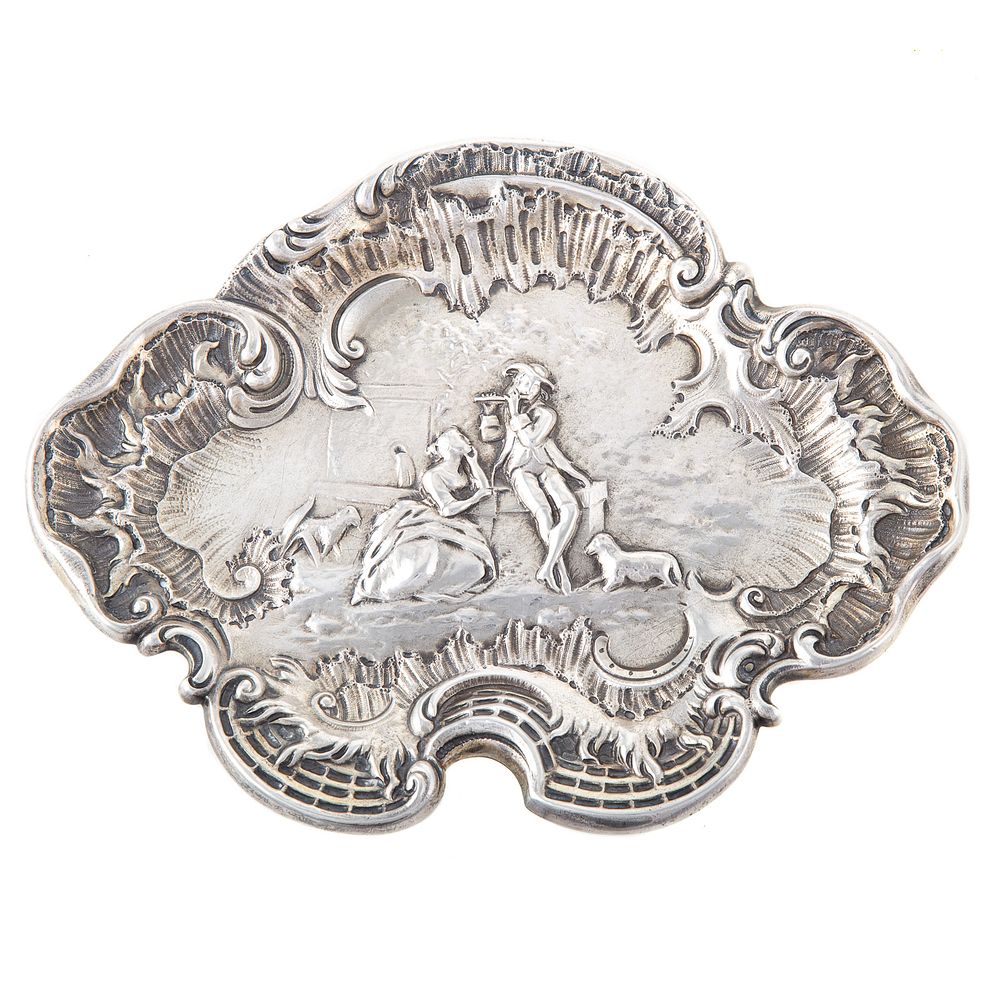 Appraisal: Tiffany Co Rococo Revival Sterling Vide Poche - date mark