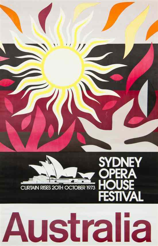 Appraisal: Unknown Artist th century Sydney Opera House Festival Australia poster